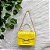 Bolsa Silicone Alça de Pérolas com fecho Imã e Corrente Cor Amarela - Imagem 1