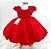 VESTIDO DE FESTA VERMELHO APLIQUE FLOR - Imagem 1