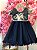 VESTIDO DE FESTA INFANTIL MARINHO COM DOURADO - Imagem 4