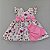 VESTIDO ROSA BORBOLETAS 2 LAÇOS COM CALCINHA - Imagem 1