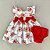 VESTIDO FLORAL VERMELHO LAÇO COM CALCINHA - Imagem 1