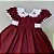 VESTIDO VINHO COM GOLA BORDADA - Imagem 3
