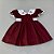 VESTIDO VINHO COM GOLA BORDADA - Imagem 1