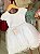 Vestido Branco Batizado Peito de Renda - Imagem 4