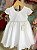 Vestido Branco Pérolas Batizado - Imagem 1