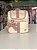 Mochila Luxo Bege Pingente Rose - Imagem 4