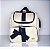 Mochila Luxo Bege Pingente Marinho - Imagem 1