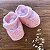 Sapatinho de Tricô Baby Rosa Pérolas - Imagem 1