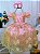 Vestido Realeza Rosa com Dourado - Imagem 1