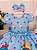 Vestido Infantil Galinha Pintadinha Florido Azul - Imagem 4