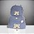 Kit Bolsa Maternidade 2 Peças Bordada Urso Azul bebê - Imagem 1