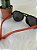 OCULOS DE SOL SILICONE  PRETO  C/ VERMELHO (RAIBAN) - Imagem 2