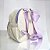 Mochila Passeio Luxo Bege com Fita Laço Lilás - Imagem 4