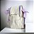 Mochila Passeio Luxo Bege com Fita Laço Lilás - Imagem 3