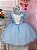 Vestido Infantil Azul Glitter temas Frozen e Cinderela - Imagem 1