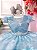Vestido Infantil Frozen Princesas Apliques - Imagem 2