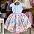 Vestido Infantil Azul Tulipas - Imagem 1