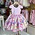 Vestido Infantil Rosa Tulipas - Imagem 1