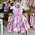 Vestido Infantil Rosa Tulipas - Imagem 3