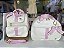 Kit Bolsa Maternidade com mochila Premium Bege com Rosa - Imagem 1