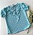 Blusa crepinho Turqueza Floral - Imagem 1