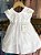 Vestido Infantil  Branco Batizado tule Camadas - Imagem 2