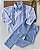 Conjunto Social Infantil Branco com Azul Longo no Linho Batizado - Imagem 1