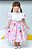 Vestido Infantil Rosa Fada Luxo Renascença - Imagem 1