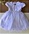 Vestido baby Branco Renda com Pérolas Batizado Noivinha - Imagem 1
