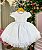 Vestido Infantil de Luxo Branco noivinha batizado - Imagem 1
