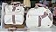 Kit Bolsa Maternidade com mochila Premium Bege com Rose - Imagem 6