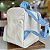 Kit Bolsa Maternidade com mochila Premium Bege com Azul - Imagem 7