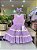 Vestido Infantil Lilás Bordado - Imagem 1