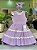 Vestido Infantil Lilás Bordado - Imagem 3