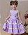Vestido Infantil Lilás Bordado - Imagem 4