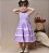 Vestido Infantil Lilás Bordado - Imagem 5
