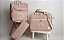 Kit Bolsa Maternidade Luxo Urso com Mochila Rose - Imagem 1