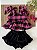 Conjunto Peplum Xadrez Black/Pink - Imagem 1