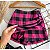 Short Saia Xadrez Pink - Imagem 1