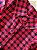 Camisa Xadrez Vermelha Botão Encapado - Imagem 5
