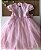 Vestido Infantil de Festa Rosa Bordado - Imagem 1