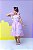 Vestido Infantil Rosa Floral Babados - Imagem 1
