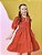 Vestido Infantil Vermelho Ponto Palito Peito - Imagem 2
