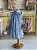 Vestido Bebê Artesanal Casinha de Abelha Azul | Bordado Delicado à Mão | Clássico, Elegante e Confortável - Imagem 1