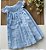 Vestido Bebê Artesanal Casinha de Abelha Azul | Bordado Delicado à Mão | Clássico, Elegante e Confortável - Imagem 5