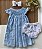 Vestido Bebê Artesanal Casinha de Abelha Azul | Bordado Delicado à Mão | Clássico, Elegante e Confortável - Imagem 6