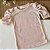 Blusa Manga Princesa Cotelê Rose - Imagem 1