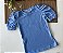 Blusa Manga Princesa Cotelê Azul - Imagem 1