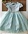 Vestido Infantil Verde Tifany Bordado - Imagem 1