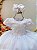 Vestido de Festa Infantil Branco Batizado Daminhas - Imagem 2